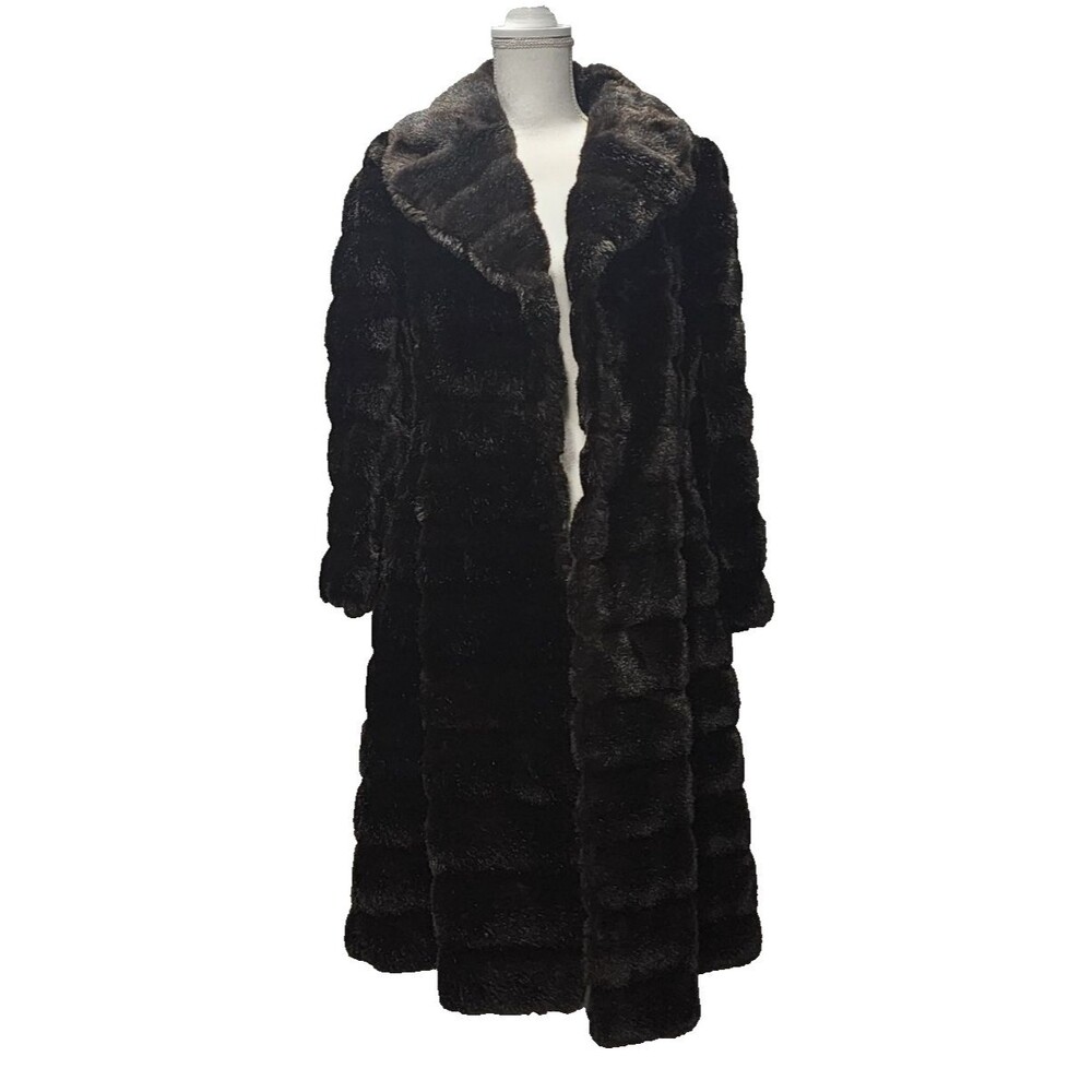 Benmor New York Vintage Women's Dark Brown Faux Mink Fur Coat Approx  XS/S